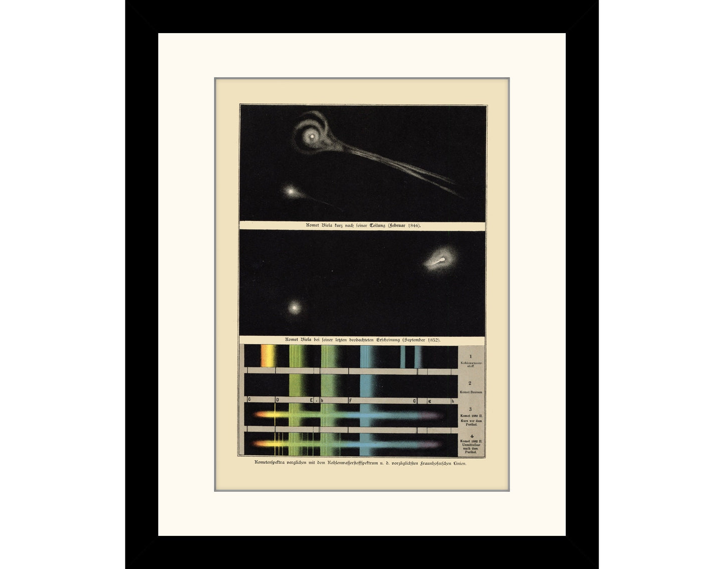 Comet Spectrum Analysis & Biela's Comet Print