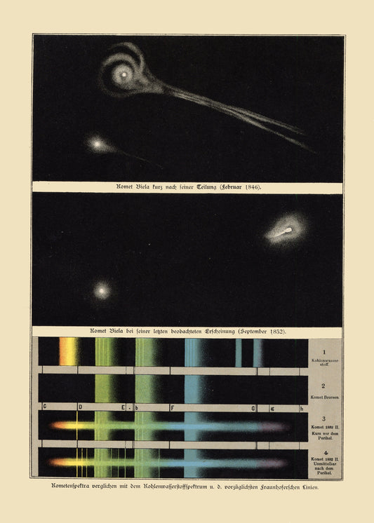 Comet Spectrum Analysis & Biela's Comet Print