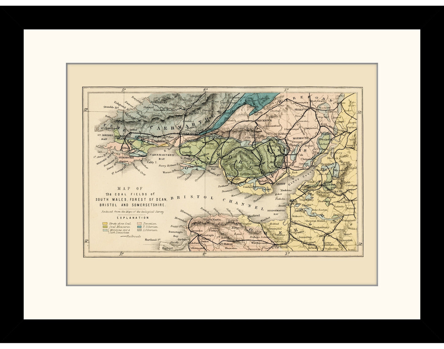 Map of the Coal Fields of South Wales, Forest of Dean, Bristol and Somerset