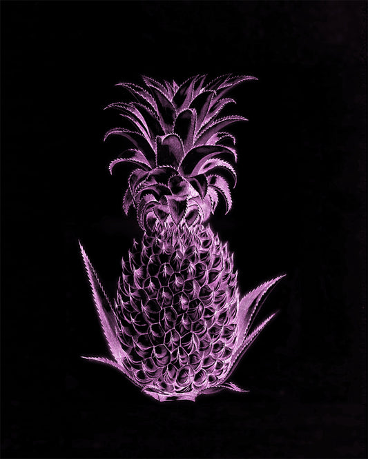 Pink Neon Pineapple Print