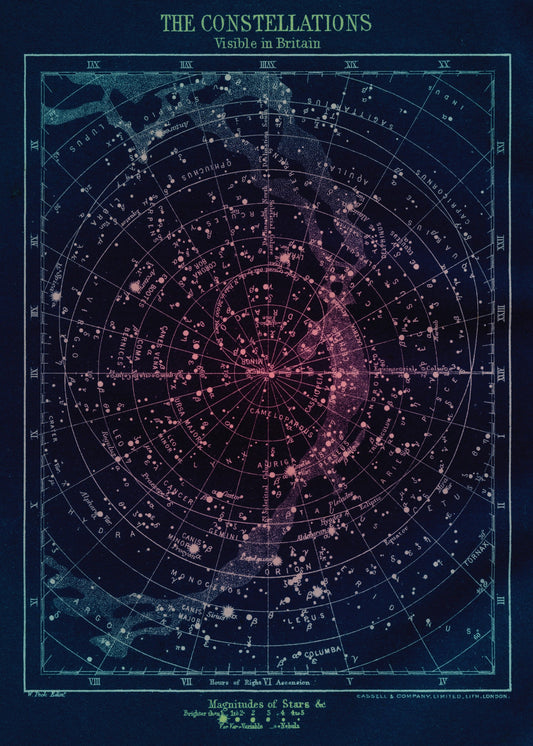 The Constellations visible in Britain Print