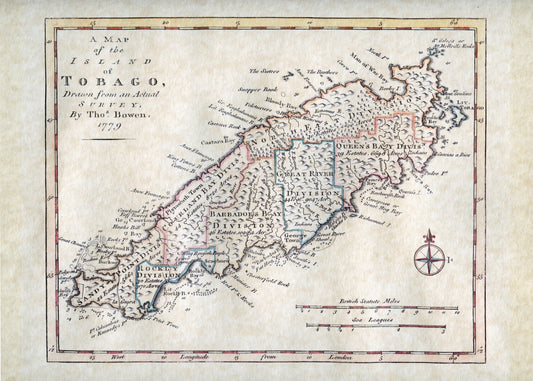 Map of the Island of Tobago