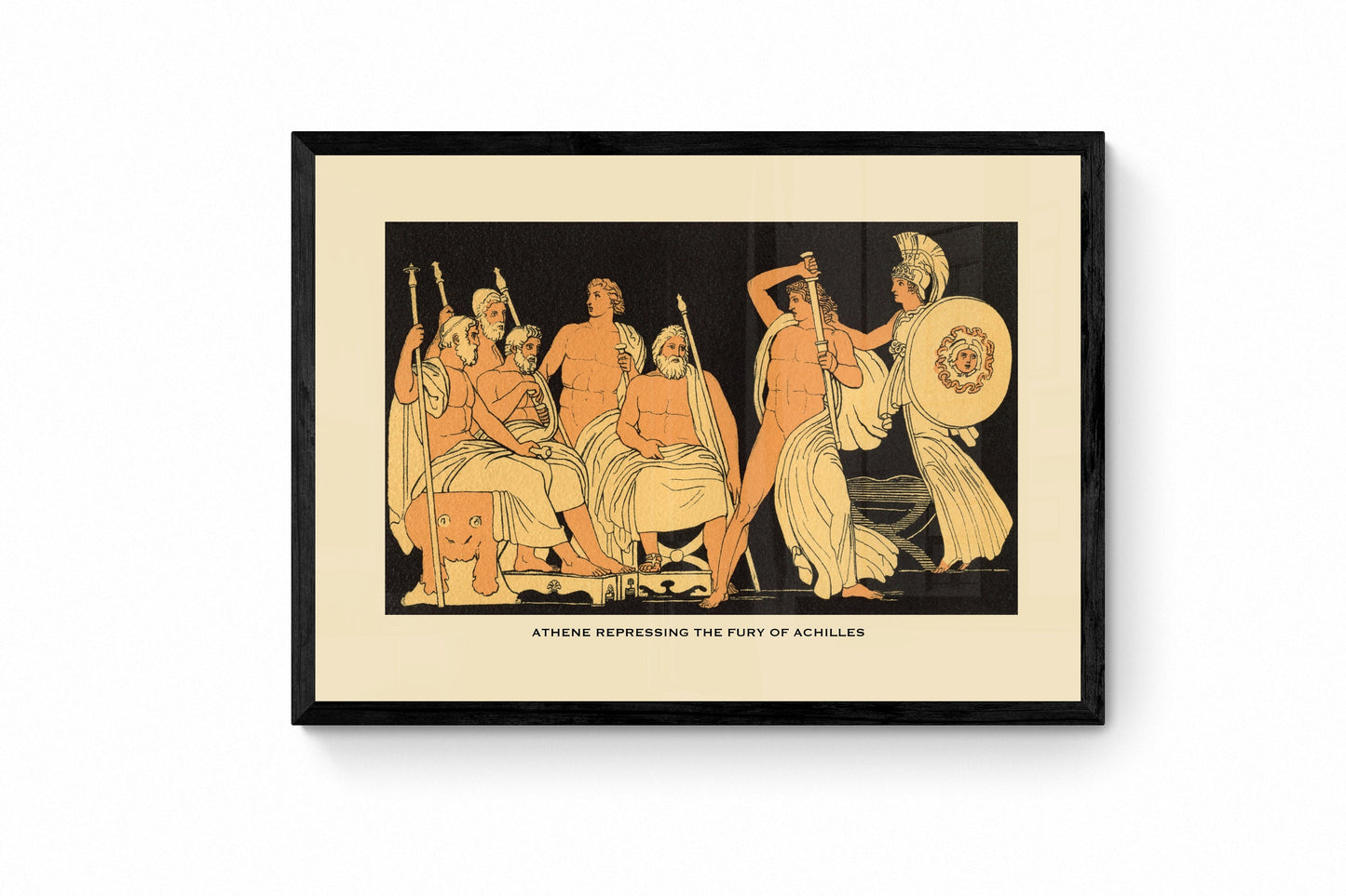 Athene repressing the fury of Achilles Print