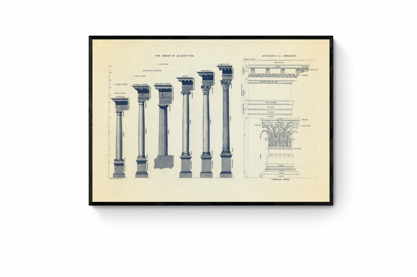 Orders of Architecture and Architectural Mouldings Print