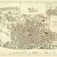 Liverpool in 1836 Map - Antique Reproduction with inset Historical Maps - Lighthouse - City Plan - Available Framed