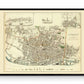 Liverpool in 1836 Map - Antique Reproduction with inset Historical Maps - Lighthouse - City Plan - Available Framed