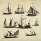 Sailing Ships - Antique Reproduction - Nautical Decor - Available Framed