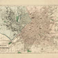 Map of Manchester c.1887- Antique Reproduction Map - City Plan - England - Available Framed