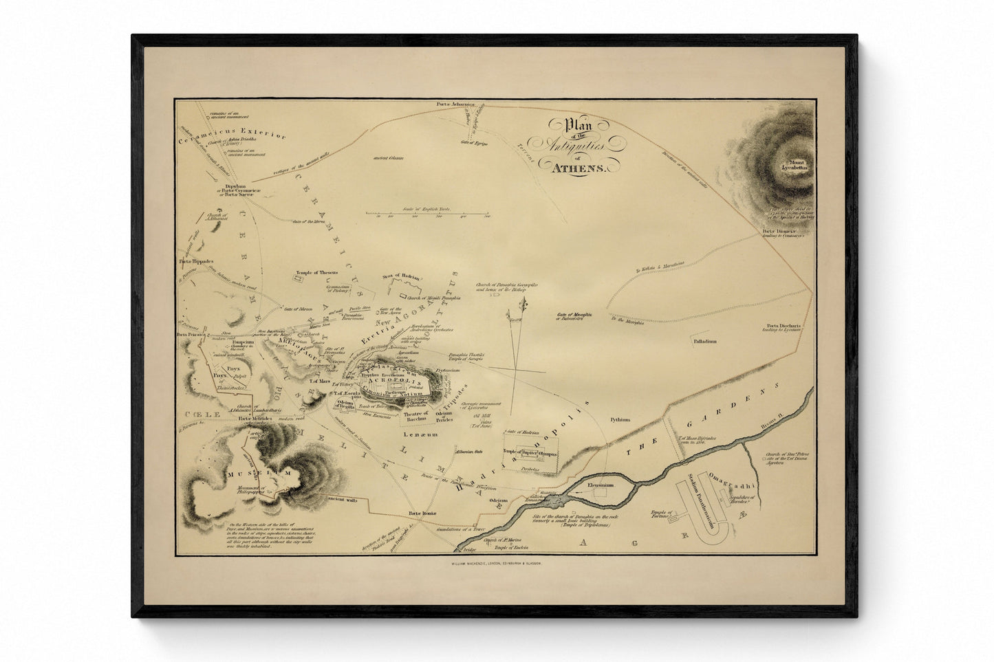 Plan of the Antiquities of Athens Map