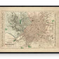 Map of Manchester c.1887- Antique Reproduction Map - City Plan - England - Available Framed