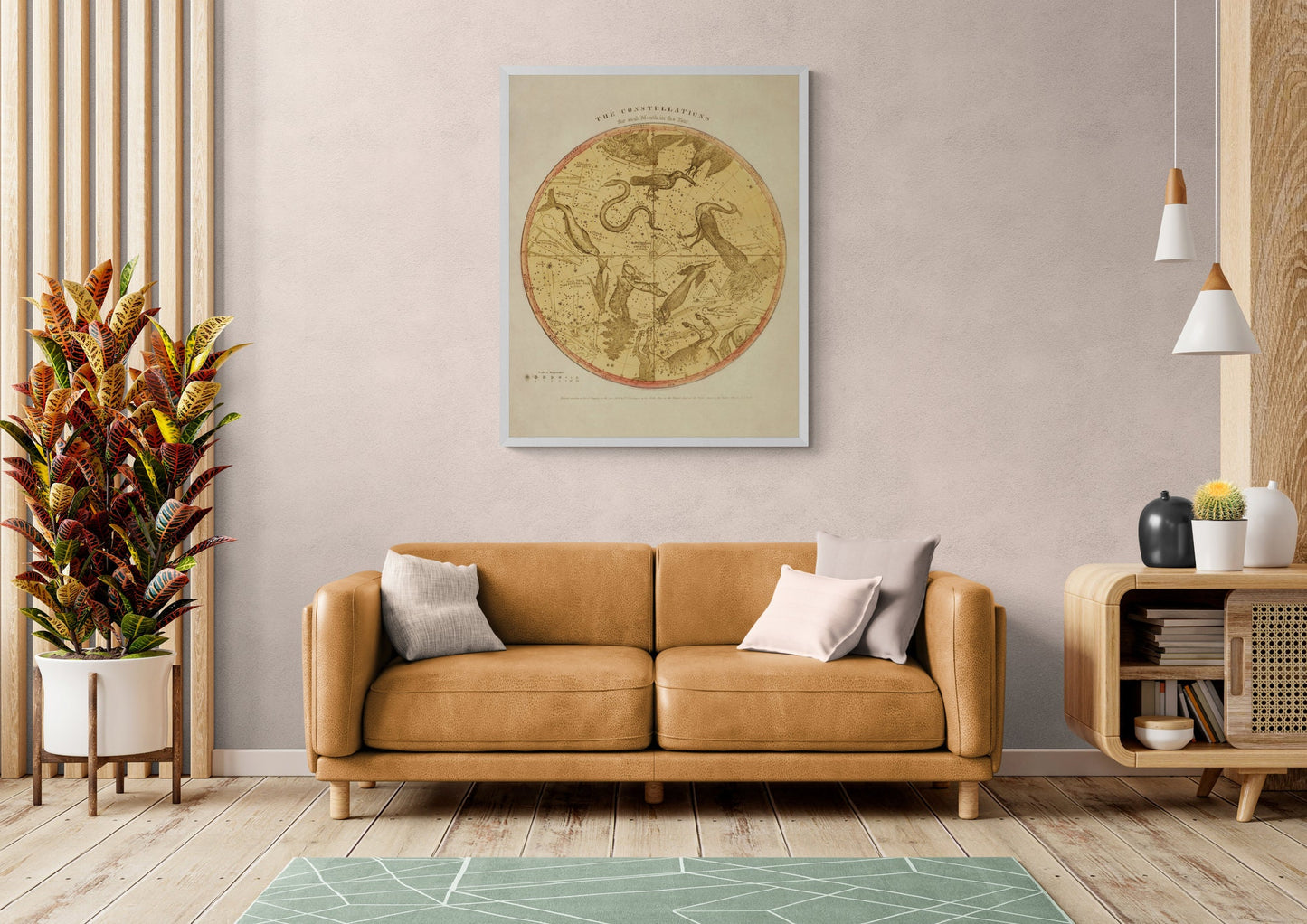 Constellations - dated 1856 - Antique Reproduction - Star Map - Constellation - Astronomy - Zodiac - Star Sign - Astrology - Wall Decor