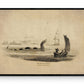 The Great Sea Serpent (according to Pontoppidon) Print dated 1839 - Antique Reproduction - Sea Monster - William Jardine - Available Framed