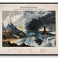 Diagram of Meteorology displaying the various phenomena of the atmosphere -  Antique Reproduction -  Weather - Available Framed